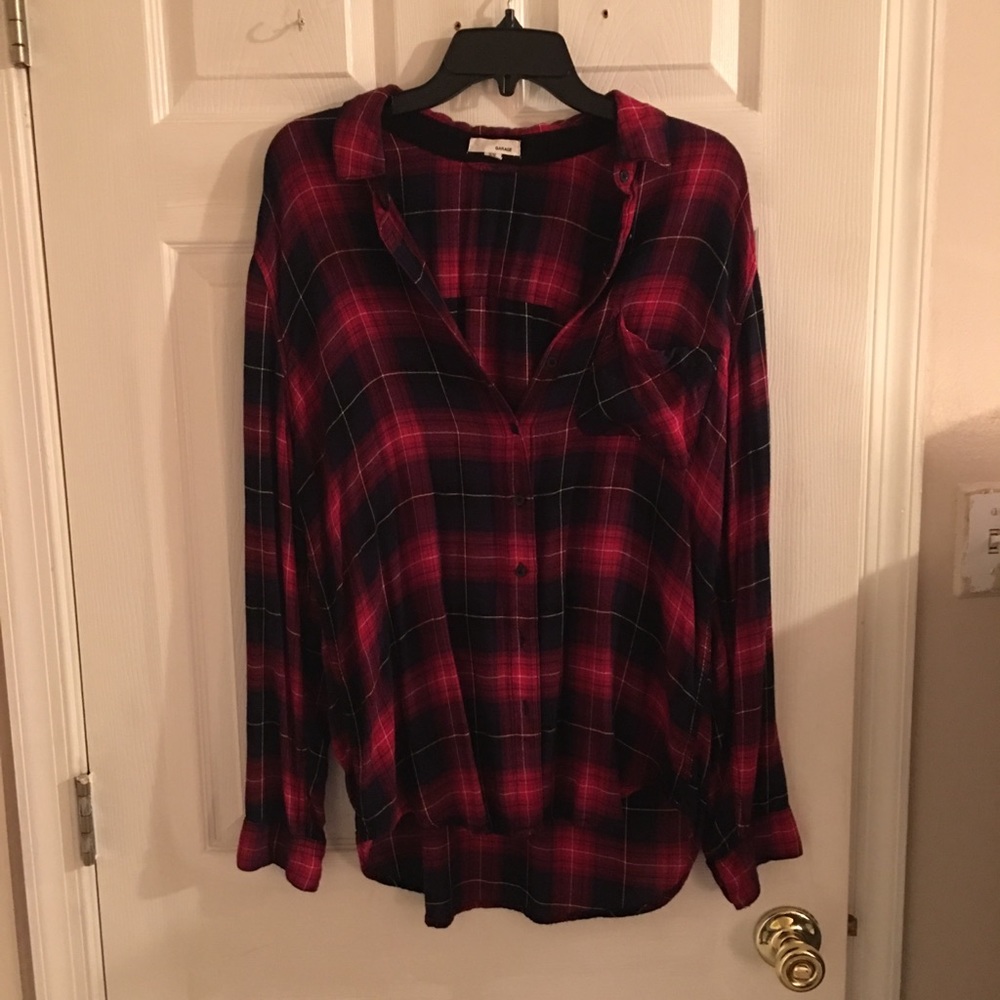 Long sleeve “boyfriend” flannel